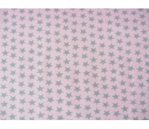 Jersey Sternchen grau auf rosa